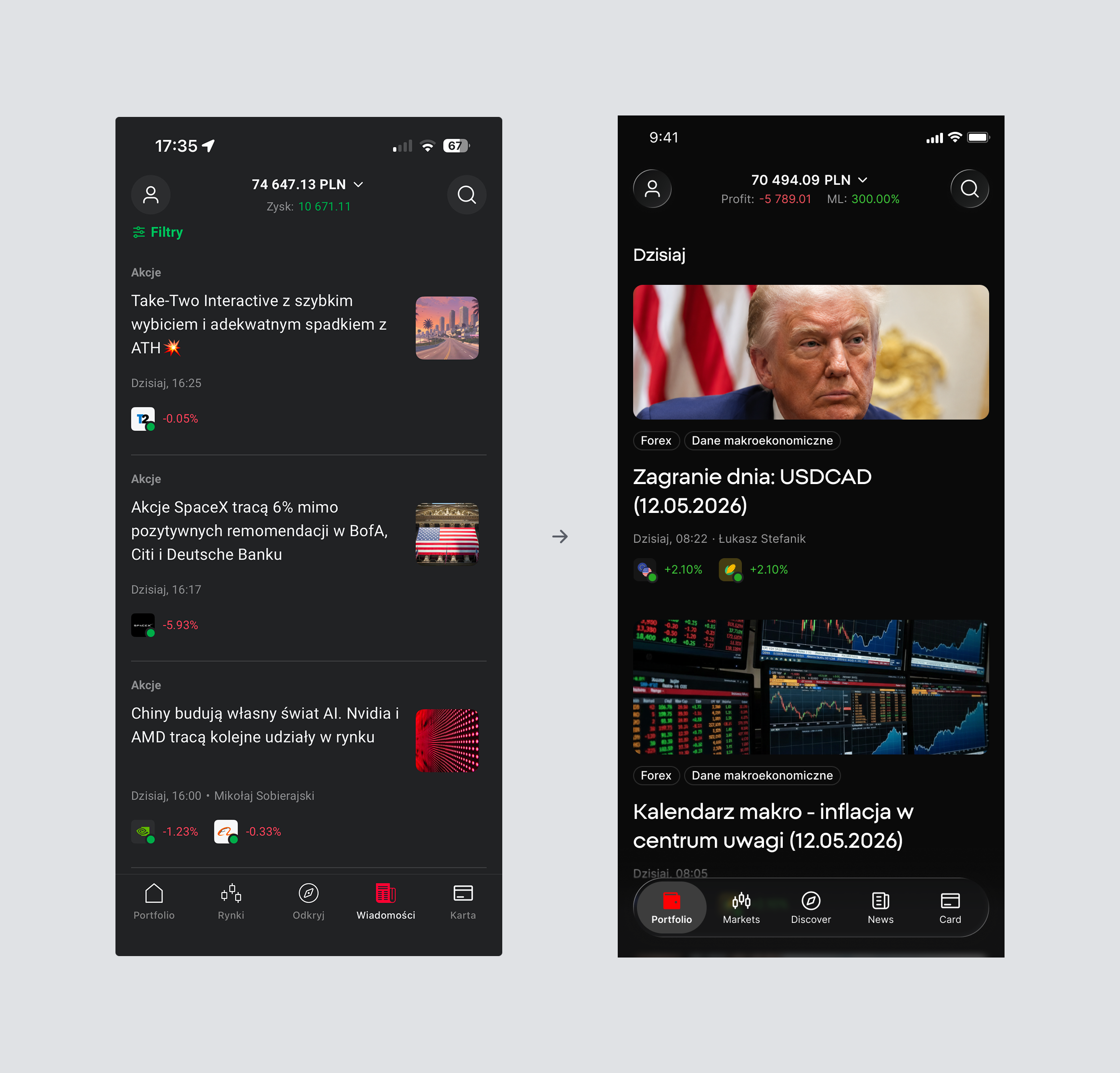 XTB introduces its modern app design to empower new investors